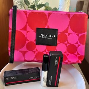 Shiseido Full Lash Serum and Shiseido Cosmetic Pouch Bag NEW